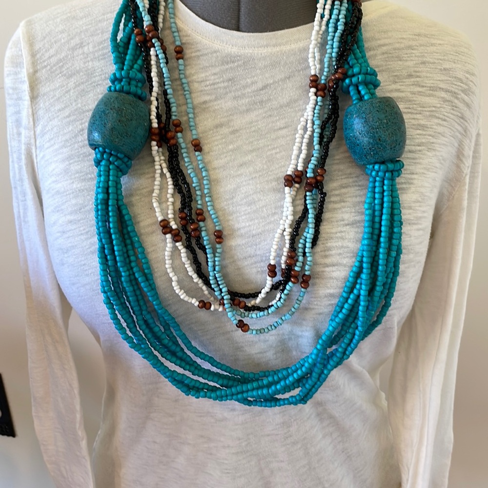 Two fun beaded necklaces.